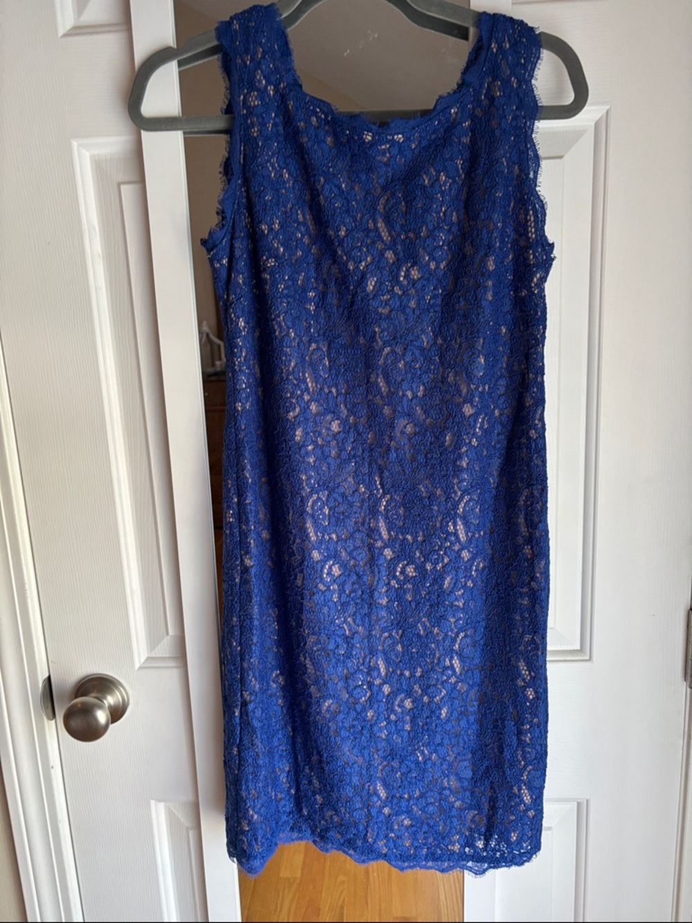 Adrianna Papell Cobalt Blue Lace Mini Dress